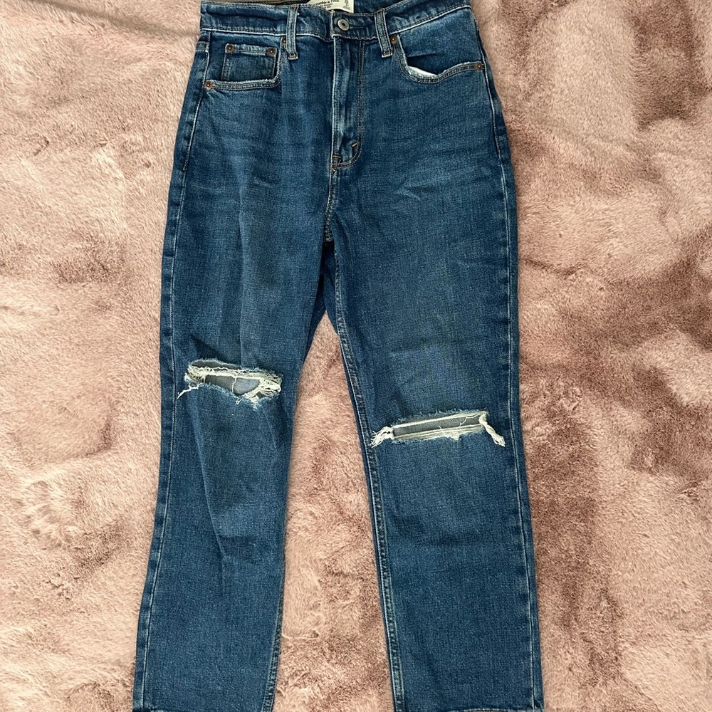 Abercrombie & Fitch Women’s Curve Love Ultra High Rise Straight Jean